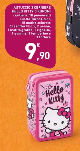 Spazio Conad Astuccio 3 cerniere hello kitty o kuromi offerta