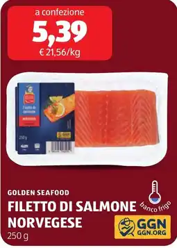 ALDI GOLDEN SEAFOOD FILETTO DI SALMONE NORVEGESE offerta