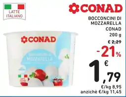 Spazio Conad Bocconcini di Mozzarella Conad offerta