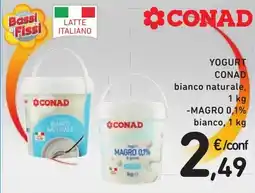 Spazio Conad Yogurt CONAD bianco naturale offerta