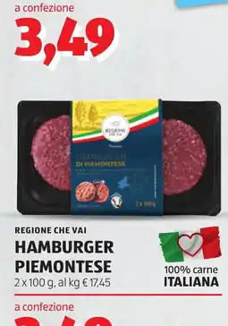 ALDI HAMBURGER PIEMONTESE offerta