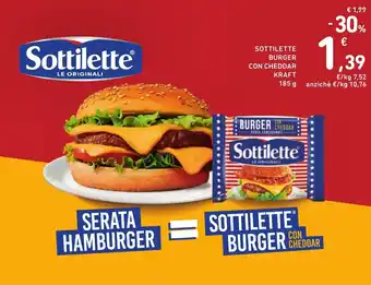 Spazio Conad Sottilette Burger con Cheddar offerta