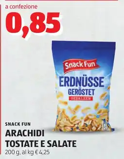 ALDI Snack Fun Arachidi Tostate e Salate offerta