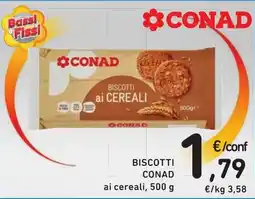 Spazio Conad Biscotti ai Cereali CONAD offerta