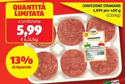 ALDI HAMBURGER TACCHINO offerta