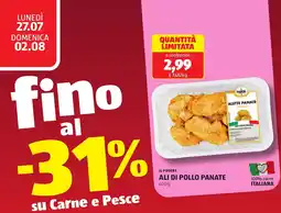 ALDI IL PODERE ALI DI POLLO PANATE offerta