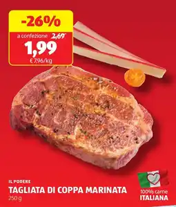 ALDI IL PODERE TAGLIATA DI COPPA MARINATA offerta