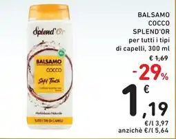 Spazio Conad BALSAMO COCCO SPlend'Or offerta