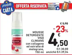Spazio Conad Mousse detergente viso Clinians offerta