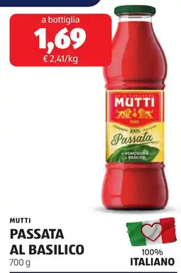ALDI MUTTI PASSATA AL BASILICO offerta