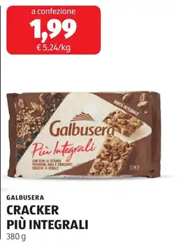 ALDI Galbusera Cracker Più Integrali offerta