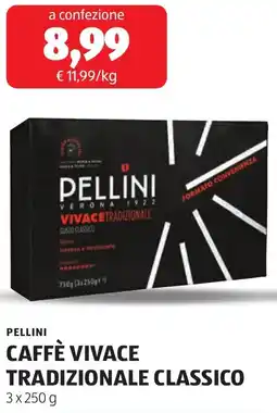 ALDI PELLINI CAFFÈ VIVACE TRADIZIONALE CLASSICO offerta