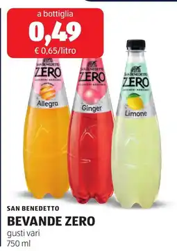 ALDI SAN BENEDETTO BEVANDE ZERO offerta