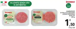Spazio Conad Hamburger di Pollo o Tacchino CONAD offerta