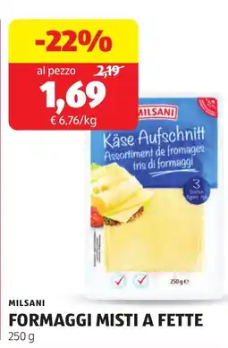 ALDI MILSANI FORMAGGI MISTI A FETTE offerta