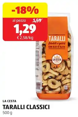 ALDI LA CESTA TARALLI CLASSICI offerta