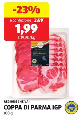 ALDI COPPA DI PARMA IGP offerta