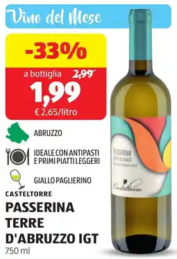 ALDI PASSERINA TERRE D'ABRUZZO IGT offerta