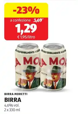 ALDI BIRRA MORETTI offerta