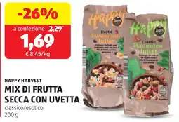 ALDI HAPPY HARVEST MIX DI FRUTTA SECCA CON UVETTA offerta