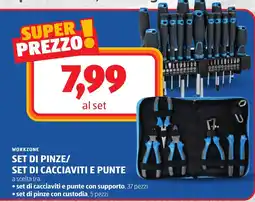 ALDI Workzone set di pinze/set di cacciaviti e punte offerta