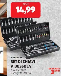 ALDI Workzone set di chiavi a bussola offerta