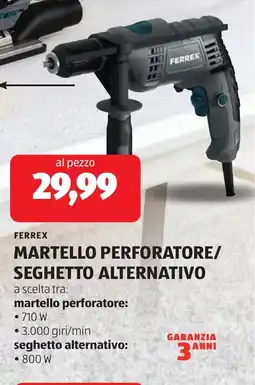 ALDI Ferrex martello perforatore/seghetto alternativo offerta