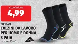 ALDI Topcraft calzini da lavoro per uomo e donna offerta