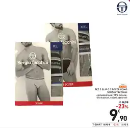 Spazio Conad SET 3 SLIP O 3 BOXER UOMO SERGIO TACCHINI offerta