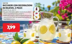 ALDI Crofton bicchieri con decorazioni in rilievo offerta