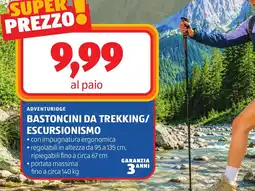 ALDI ADVENTURIDGE BASTONCINI DA TREKKING/ESCURSIONISMO offerta