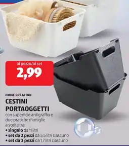 ALDI Home creation cestini portaoggetti offerta
