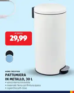 ALDI HOME CREATION PATTUMIERA IN METALLO offerta