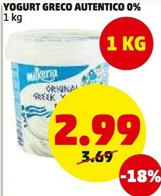 PENNY Yogurt greco autentico 0% offerta