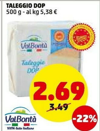 PENNY Valbonta taleggio dop offerta
