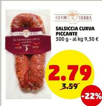 PENNY Salsiccia curva piccante offerta