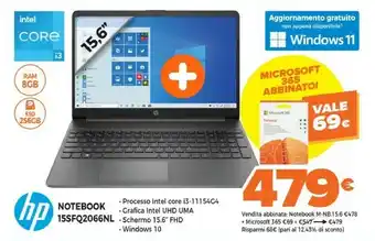 Expert 15s-fq2066nl computer portatile 39,6 cm (15.6") full hd intel® core™ i3 di undicesima generazione 8 gb ddr4-sdram 256 gb ssd offerta