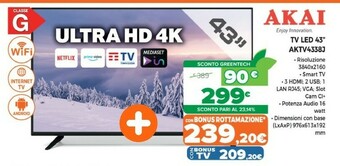 Expert Akai tv led aktv4338j offerta