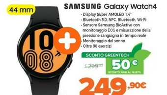 Expert Galaxy watch4 3,56 cm (1.4") 44 mm samoled nero gps (satellitare) offerta