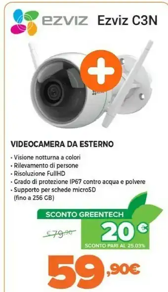 Expert Ezviz c3n telecamera wi-fi per esterno con visione notturna a colori offerta