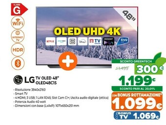 Expert Oled48c15la 121,9 cm (48") 4k ultra hd smart tv wi-fi bianco offerta