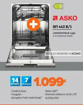 Expert Dfi 443 b lavastoviglie a scomparsa totale 14 coperti offerta