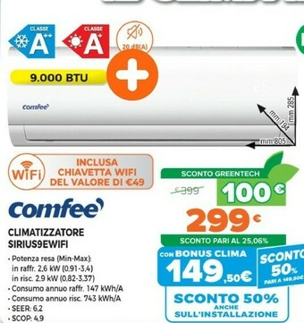 Expert Climatizzatore sirius9ewifi offerta