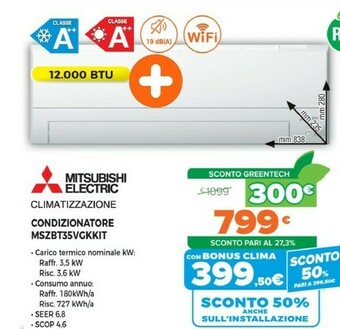 Expert Electric condizionatore mszbt35vgkkit offerta