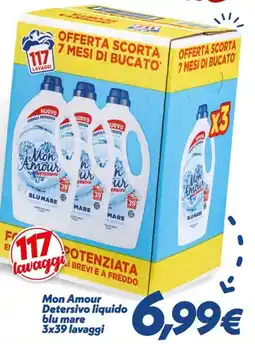 Iper Super Conveniente Mon Amour Detersivo liquido blu mare offerta