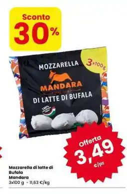Eurospar MOZZARELLA DI LATTE DI BUFALA offerta