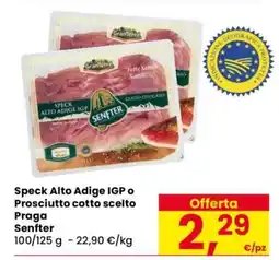 Eurospar Speck Alto Adige IGP o Prosciutto cotto scelto Praga offerta