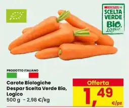 Eurospar Carote Biologiche Despar Scelta Verde Bio, Logico offerta