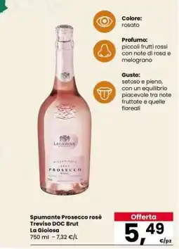 Eurospar Spumante Prosecco rosè Treviso DOC Brut offerta