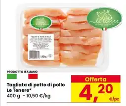 Eurospar Tagliata di petto di pollo Le Tenere offerta